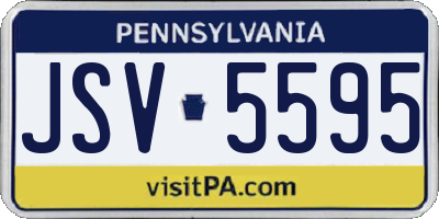 PA license plate JSV5595