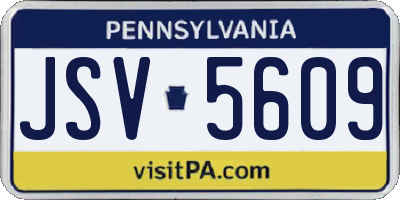 PA license plate JSV5609