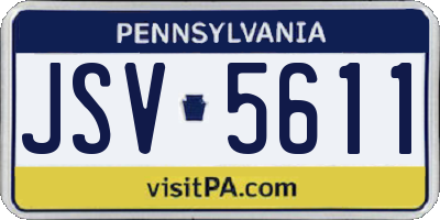 PA license plate JSV5611