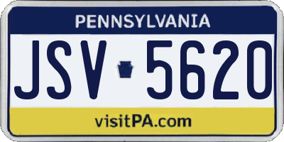 PA license plate JSV5620