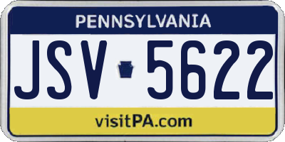 PA license plate JSV5622