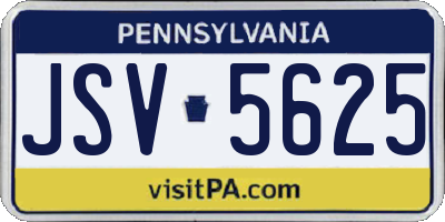 PA license plate JSV5625