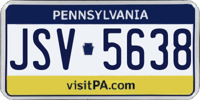 PA license plate JSV5638