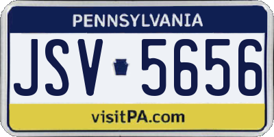 PA license plate JSV5656