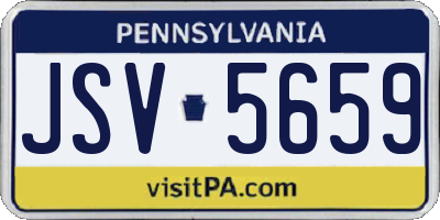 PA license plate JSV5659