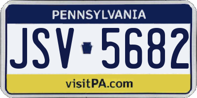 PA license plate JSV5682