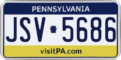 PA license plate JSV5686