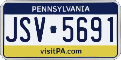 PA license plate JSV5691