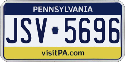 PA license plate JSV5696