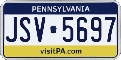 PA license plate JSV5697
