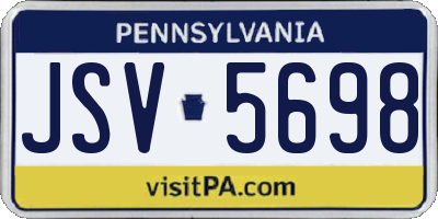 PA license plate JSV5698