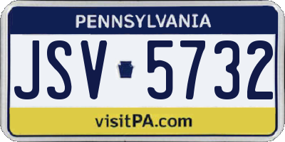 PA license plate JSV5732