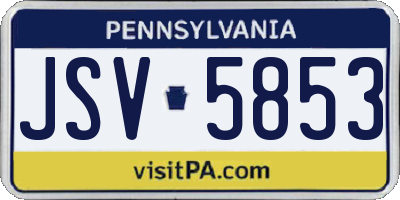 PA license plate JSV5853