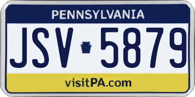 PA license plate JSV5879
