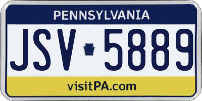 PA license plate JSV5889