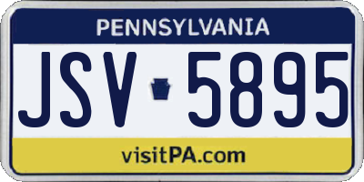PA license plate JSV5895
