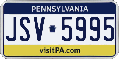 PA license plate JSV5995