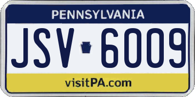 PA license plate JSV6009