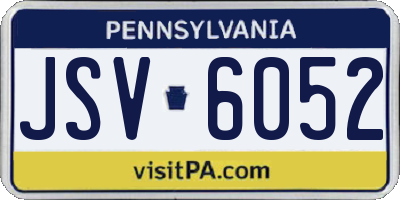 PA license plate JSV6052