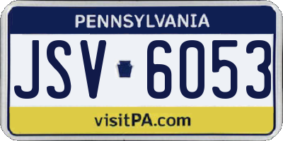 PA license plate JSV6053