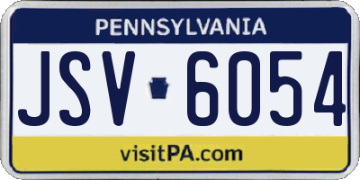 PA license plate JSV6054