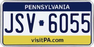 PA license plate JSV6055