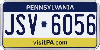 PA license plate JSV6056