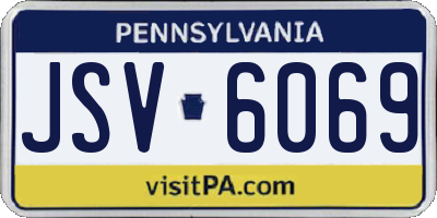 PA license plate JSV6069