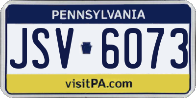 PA license plate JSV6073