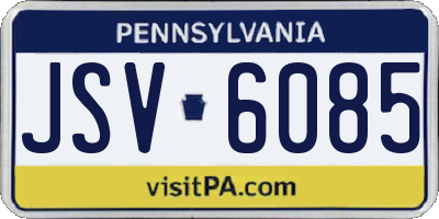 PA license plate JSV6085