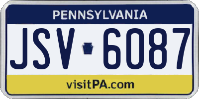 PA license plate JSV6087