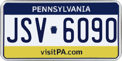 PA license plate JSV6090
