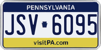 PA license plate JSV6095