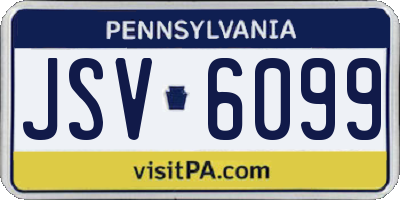 PA license plate JSV6099