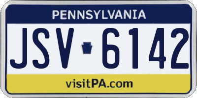 PA license plate JSV6142