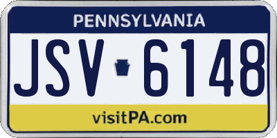 PA license plate JSV6148