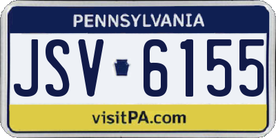 PA license plate JSV6155