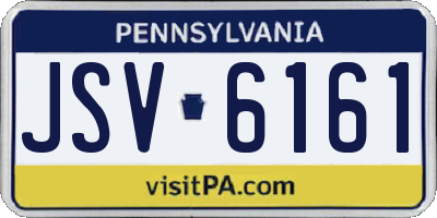 PA license plate JSV6161