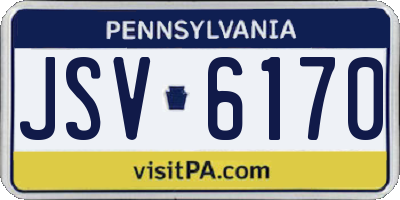 PA license plate JSV6170