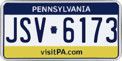 PA license plate JSV6173