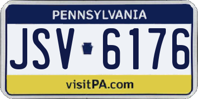 PA license plate JSV6176
