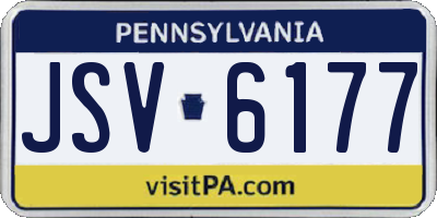 PA license plate JSV6177