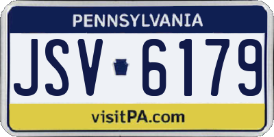 PA license plate JSV6179