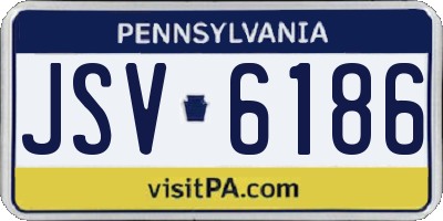 PA license plate JSV6186