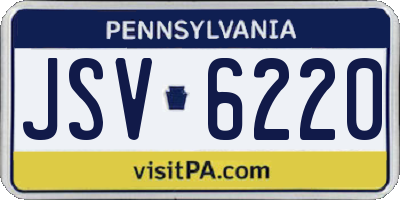 PA license plate JSV6220