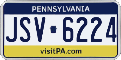 PA license plate JSV6224