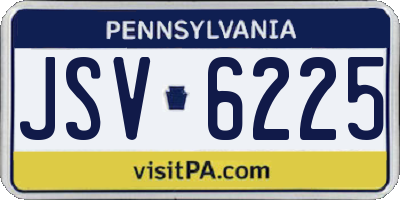PA license plate JSV6225