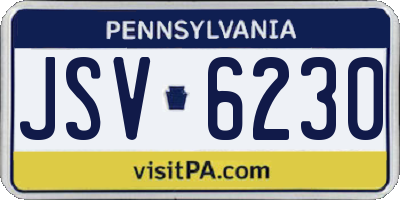 PA license plate JSV6230