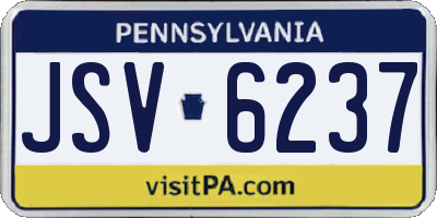 PA license plate JSV6237