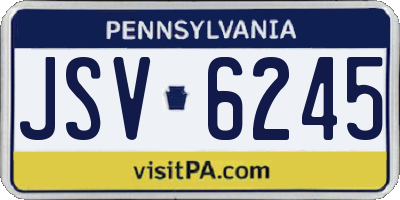 PA license plate JSV6245